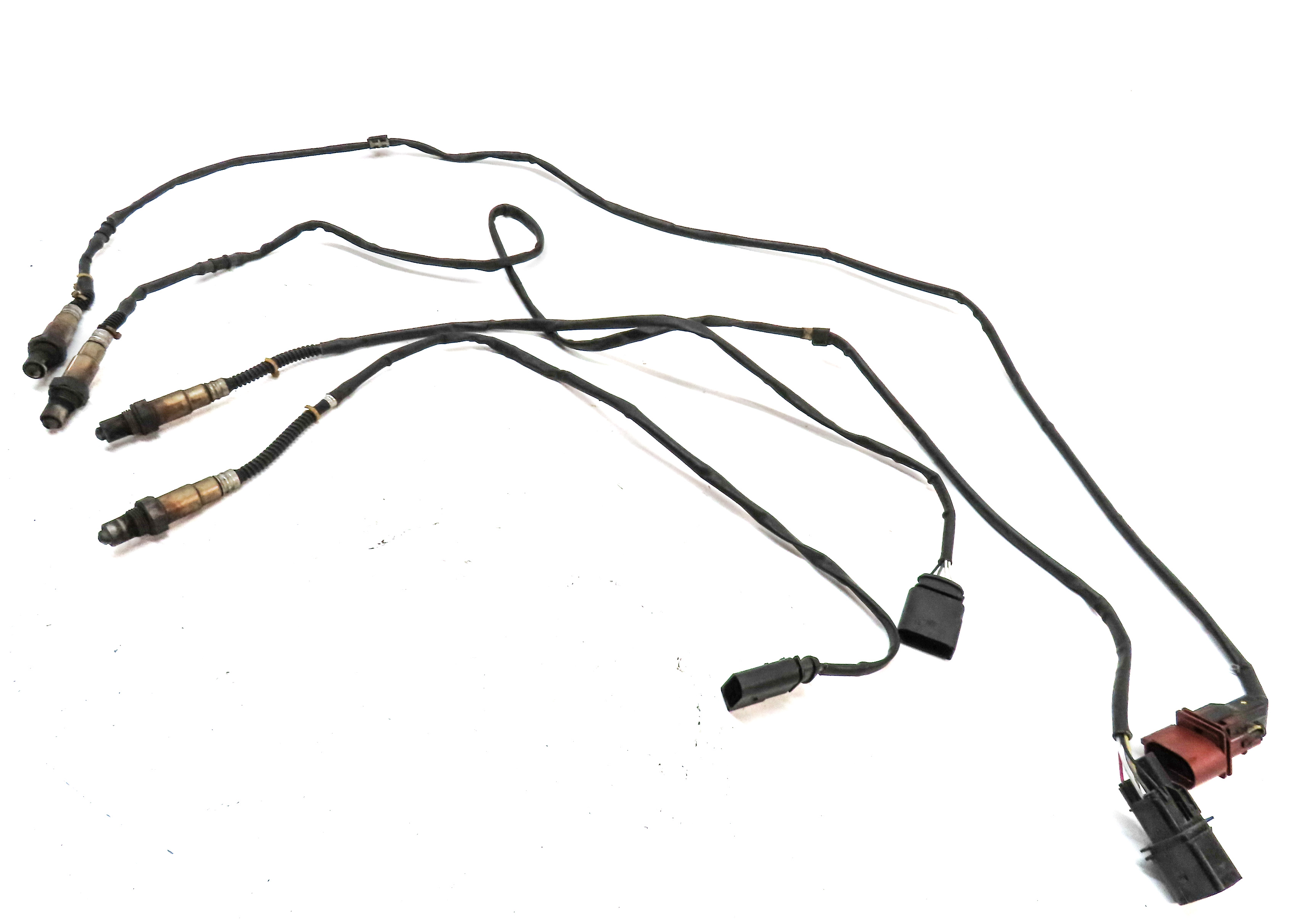 2004 PORSCHE CAYENNE (955) 4.5L M48 NON-TURBO ENGINE OXYGEN O2 WIRE SENSOR SET/4 — exact item pictured